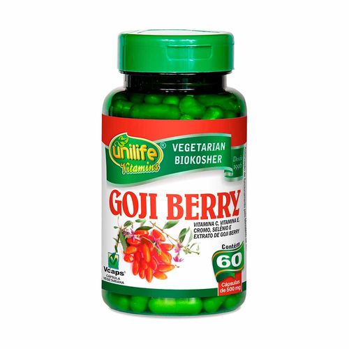 Goji Berry + Vitamina C - Unilife - 60 Cápsulas de 500mg