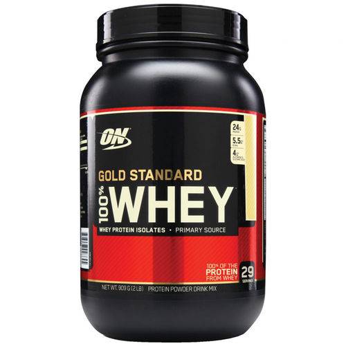 Gold Standart 100% Whey Protein Optimum Nutrition 909g - Morango
