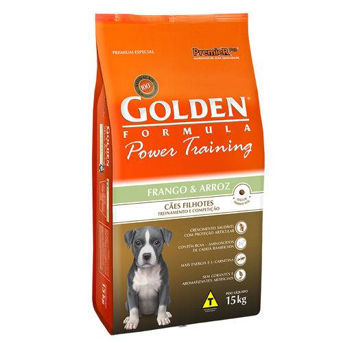 Tudo sobre 'Golden Power Training Filhote para Cães Sabor Frango e Arroz - 15kg'