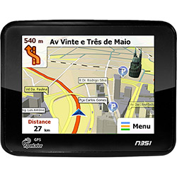 GPS Apontador N351 Tela 3.5" - Mapa 3D, Mp3 e Mp4 Player