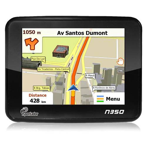GPS Automotivo Apontador N350 - Tela 3,5" Touchscreeen