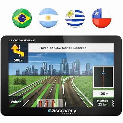 GPS Automotivo Aquarius Discovery Channel 4.3" Slim Touch Screen