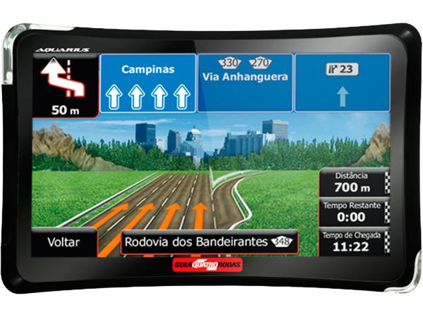 Tudo sobre 'GPS Automotivo Aquarius Guia Quatro Rodas GPS 4.3 - Tela 4.3" Touch Mapas 3D 1.403 Cidades Navegáveis'