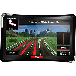 GPS Automotivo Aquarius Guia Quatro Rodas MTC4761 Tela 7" com TV Digital Alerta de Radar MP3/MP4 Player