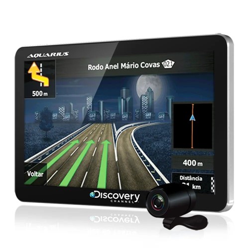 GPS Automotivo Discovery Channel 4.3" MTC3842 com Tv e Câmera de Ré Aquarius