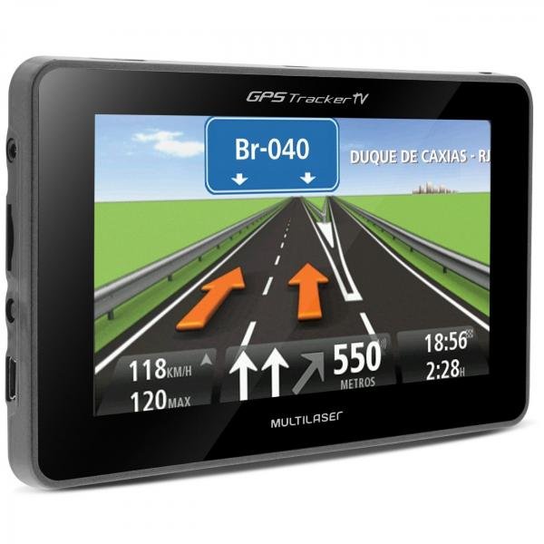 GPS Automotivo Multilaser Tracker GP034 4,3 Pol TV Digital Alerta Radar Touchscreen Leitor E-Book