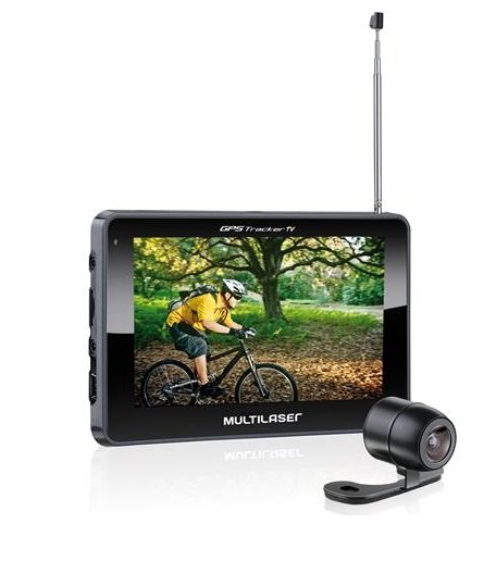GPS Automotivo Multilaser Tracker III GP035 com Câmera de Ré e TV