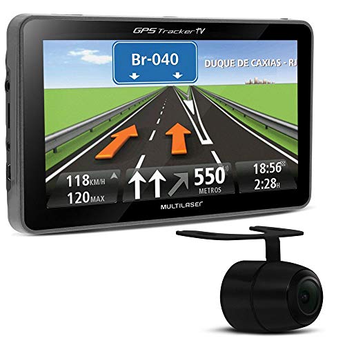 GPS Automotivo Multilaser Tracker TV GP039 7,0 Pol TV Digital Alerta Radar Touchscreen Leitor E-Book