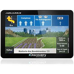 GPS Discovery Channel MTC3752 Tela 5" Slim - MP3 / MP4 Player, Monumentos em 3D e Computador de Bordo