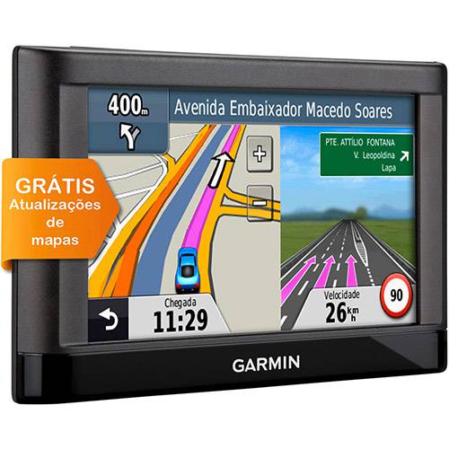GPS Garmin Nuvi 42LM Tela 4.3" com Atualização de Mapas Grátis, Função TTS (Fala o Nome das Ruas) e Alerta de Velocidade