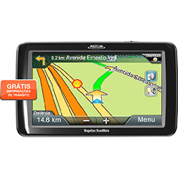 GPS Magellan RoadMate 9255 YT Tela 7'' - Bluetooth, Função TTS (fala o Nome das Ruas) e Alerta de Velocidade
