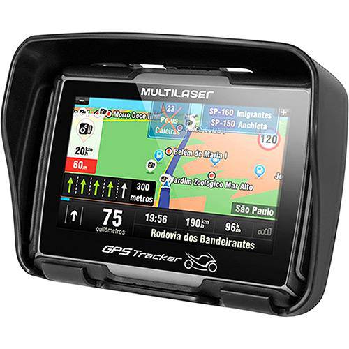 GPS Multilaser Tracker para Moto GP040 - Tela 4.3" Touch Prova Dagua com Bluetooth