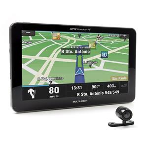 GPS Multilaser Tracker 3 Tela 7 com Câmera de Ré, FM e TV Digital - GP039