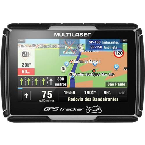 GPS para Moto Multilaser GP022 Tela 4.3" Resistente à Água, Função TTS
