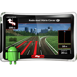 GPS Tablet Guia Quatro Rodas MTC4553 Connect Tela 5.0" - Conexão Wi-Fi/3G, Sistema Operacional Android e Alerta de Radares