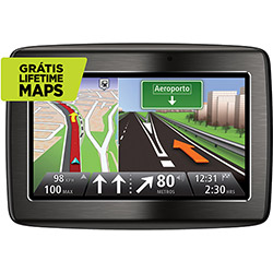 GPS Tom Tom Via 1435 M Tela 4.3" com Bluetooth Atualização Vitalícia de Mapas Reconhecimento de Voz e Função TTS