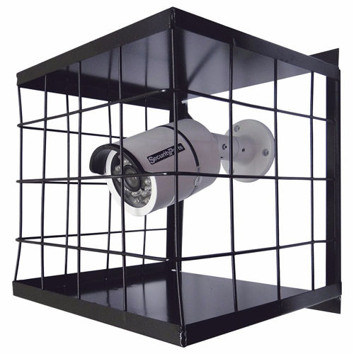 Grade Proteção Gaiola Câmera Segurança Cftv Preta 15x15cm