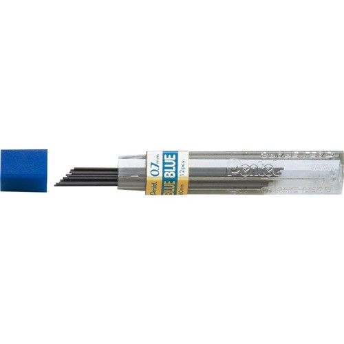 Grafite Hi-Polymer Super 12Un Color (Pentel) (0.7, Azul)