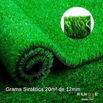 Grama Sintética Rolo 2,00 X 10,00cm (20m2) 12mm - Verde