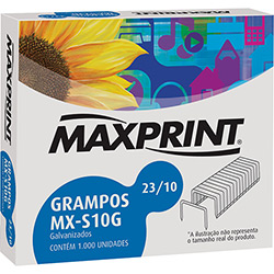 Tudo sobre 'Grampo Maxprint Galvanizado 23/10 (caixa C/1000 Grampos) - Maxprint'