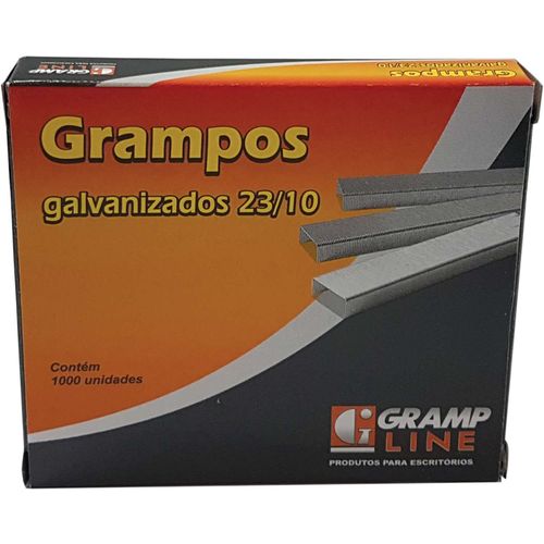 Grampo para Grampeador 23/10 Galvanizado 1000 Grampos Gramp Line