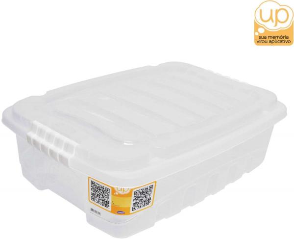 Caixa Plastica Multiuso GRAN BOX Baixa Incolor 13,7L Plasutil