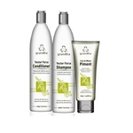 Grandha Curl & Wave Kit Manutenção Cachos - Shampoo 300ml Conditioner 300ml Leave-in 150ml