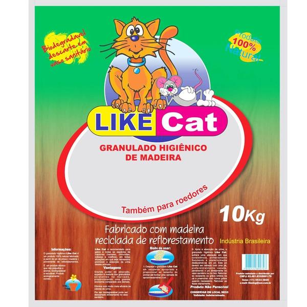 Granulado Higiênico Like Cat de Madeira