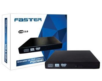 Gravador de DVD+RW SATA Slim Externo Faster - FGDE81