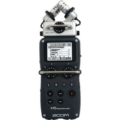 Gravador Digital Zoom H5 Handy Recorder com Sistema de Microfone Intercambiáveis X/Y