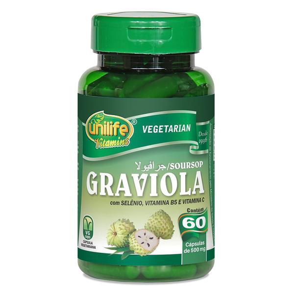 Graviola (500mg) 60 Cápsulas Vegetarianas - Unilife