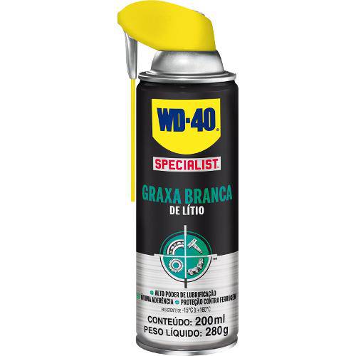 Tudo sobre 'Graxa Branca de Lítio Spray 200ml Wd-40'