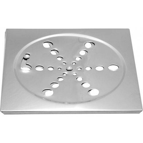 Grelha Quadrada em Aço Inox 15x15 para Banheiro com Sistema Abre e Fecha