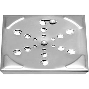 Grelha Quadrada em Aço Inox 9,5x9,5 para Banheiro com Sistema Abre e Fecha