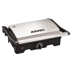 Grill Arno Dual Gnox com Antiaderente – Preto e Inox - 110V