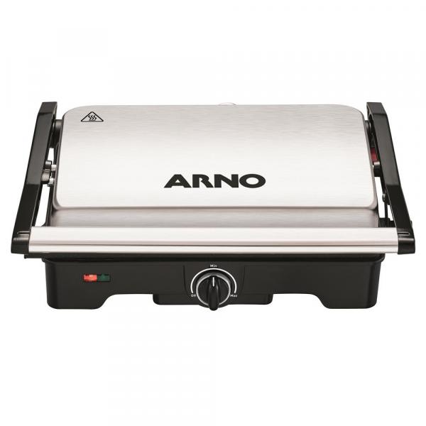 Grill Arno Dual Gnox com Antiaderente Preto e Inox
