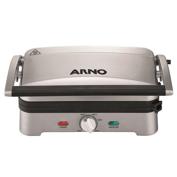 Grill Arno Premium com Antiaderente Gpre Inox - 127V