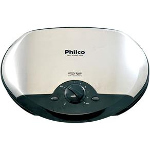 Grill Philco Jumbo Inox com Controle de Temperatura e Bandeja Coletora - 110V