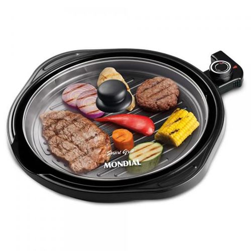 Grill Redondo Smart Grill G-04 Temperatura Regulável, 1200W, Preto,- Mondial