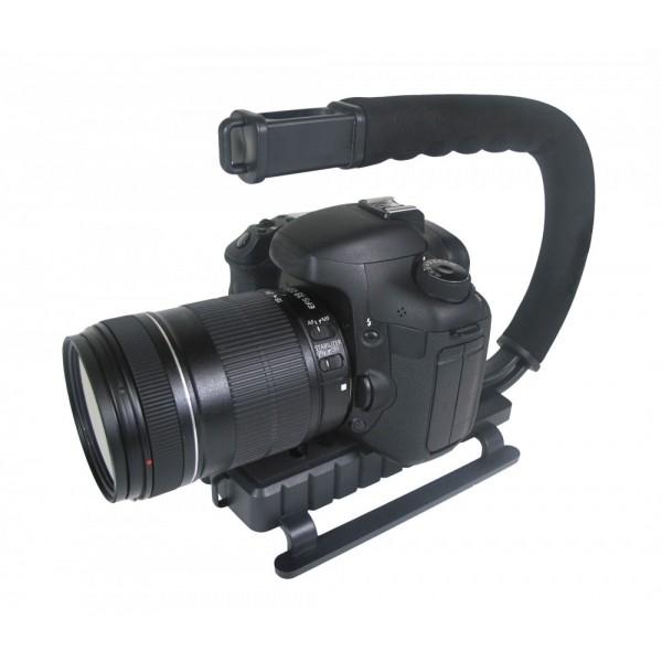 Grip e Estabilizador de Mão para Filmar Esportes de Ação com Câmera DSLR Vídeo Preta - VIVVPT200 - Vivitar