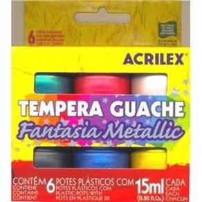 Guache Fantasia Metallic Cj 6 - Acrilex
