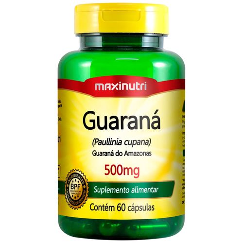 Guaraná - 500mg - 60 Cápsulas - Maxinutri