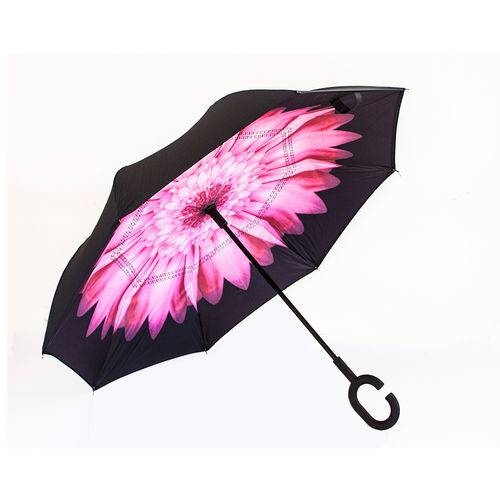 Guarda-chuva Invertido Flor Rosa - Neo