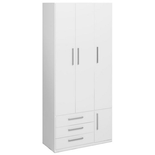 Tudo sobre 'Guarda Roupa Branco de Solteiro com 3 Portas Tália Ilan'