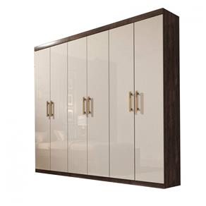 Guarda Roupa Casal 6 Portas 3 Gavetas Olimpo - MARROM