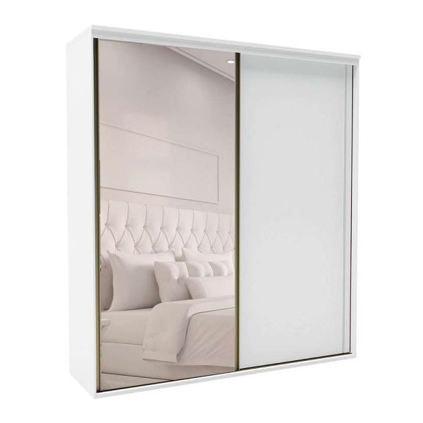 Guarda-Roupa Casal com Espelho Inovatto 2 PT 3 GV Branco - Belmax