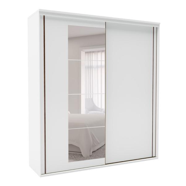 Guarda-Roupa Casal Inovatto com Espelho 2 PT 6 GV Branco - Belmax