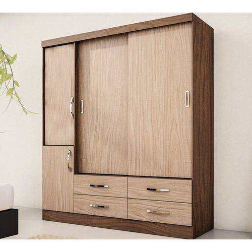 Guarda Roupa Casal Lisboa 04 Portas Malbec Riviera Colibri