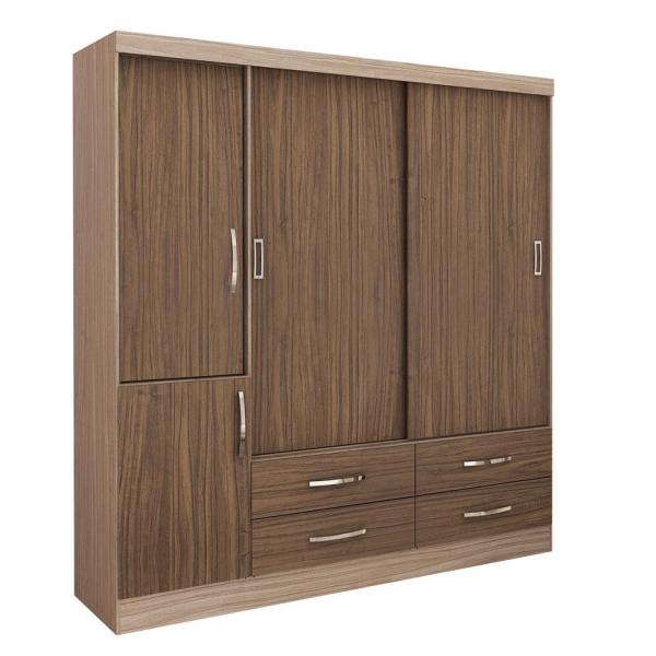 Guarda Roupa Casal Lisboa 4 Portas Riviera com Malbec - Colibri Móveis