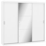 Guarda-roupa Casal Prime Plus Glass 3 Portas de Correr com Espelho Thb